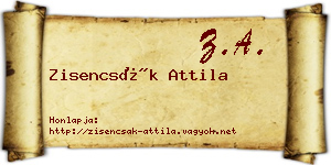 Zisencsák Attila névjegykártya